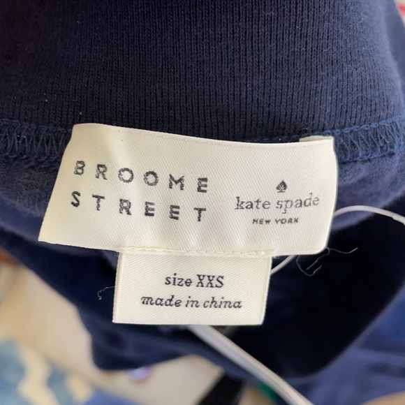 ❤️5/$25 NWOT KATE SPADE Broome Dark Navy Velour Sweatpants - Picture 8 of 8